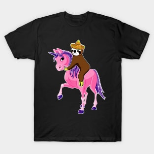 Sloth rides Unicorn Cinco de mayo T-Shirt